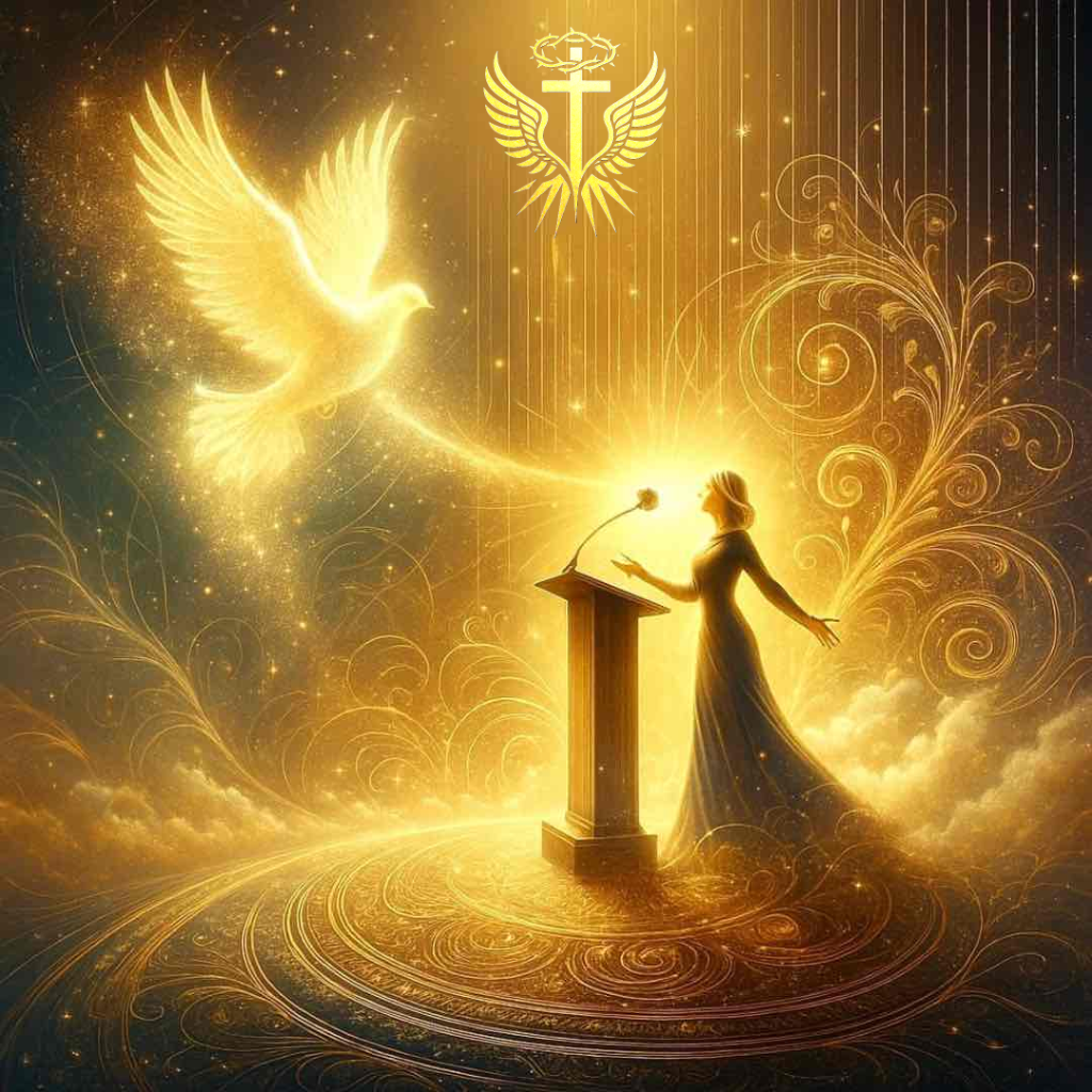 Motivational speaker silhouette