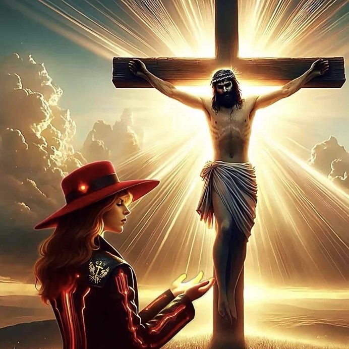 Heavenly light shining through clouds